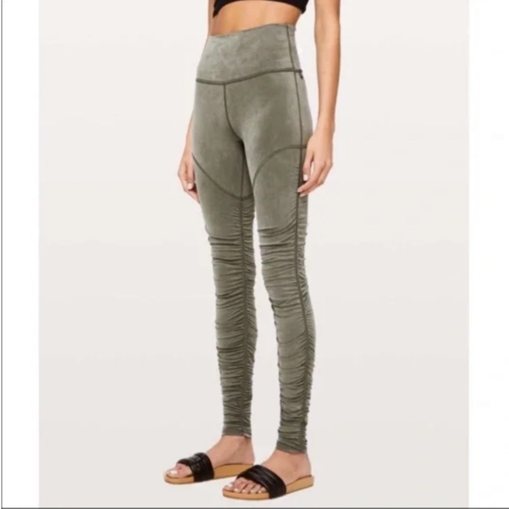 Lululemon Into Something Good Tights Gray Sage